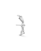 Signature Suspender 14k Whitegold Earring w. Lab-Grown Diamonds