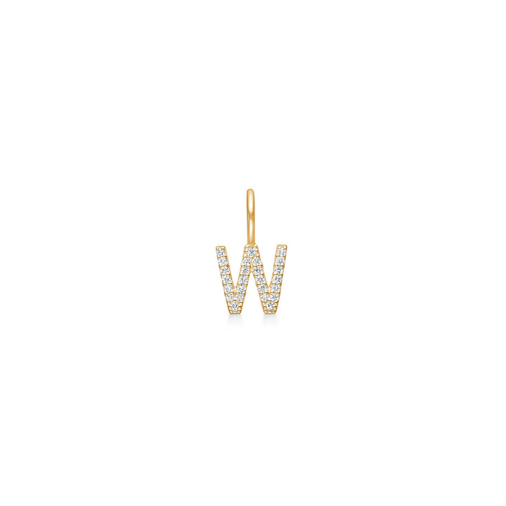 My W 18K Gold Pendant w. Diamonds