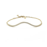 Wave 14K Gold Bracelet w. Diamond