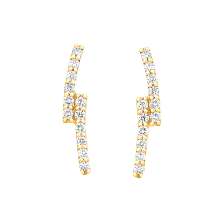 When Lightning Strikes 18K Gold Stud w. Diamond