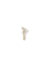 Elysia Whisper Grande 14k Gold Earring w. Diamonds