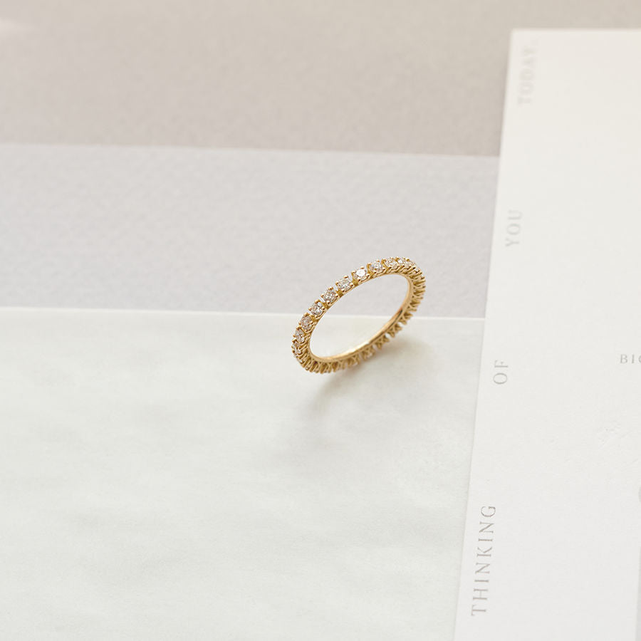 Wilderness Memoire Goldring aus 18K mit Labordiamanten