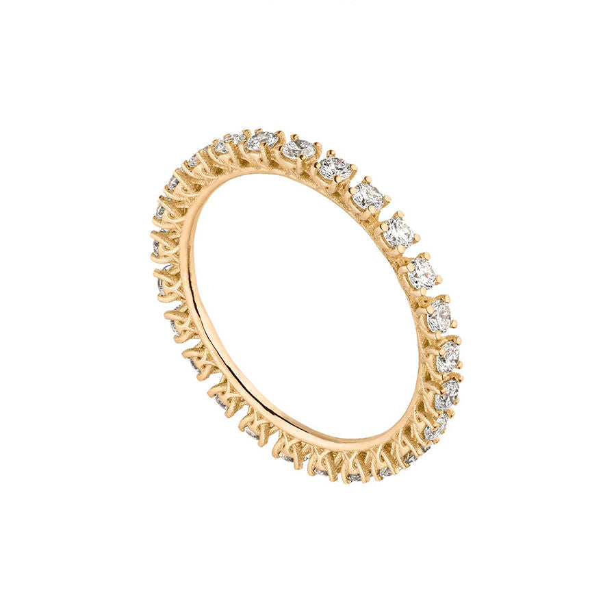 Wilderness Memoire Goldring aus 18K mit Labordiamanten