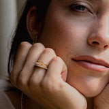 Wilderness Trilogie Goldring aus 18K mit Labordiamanten