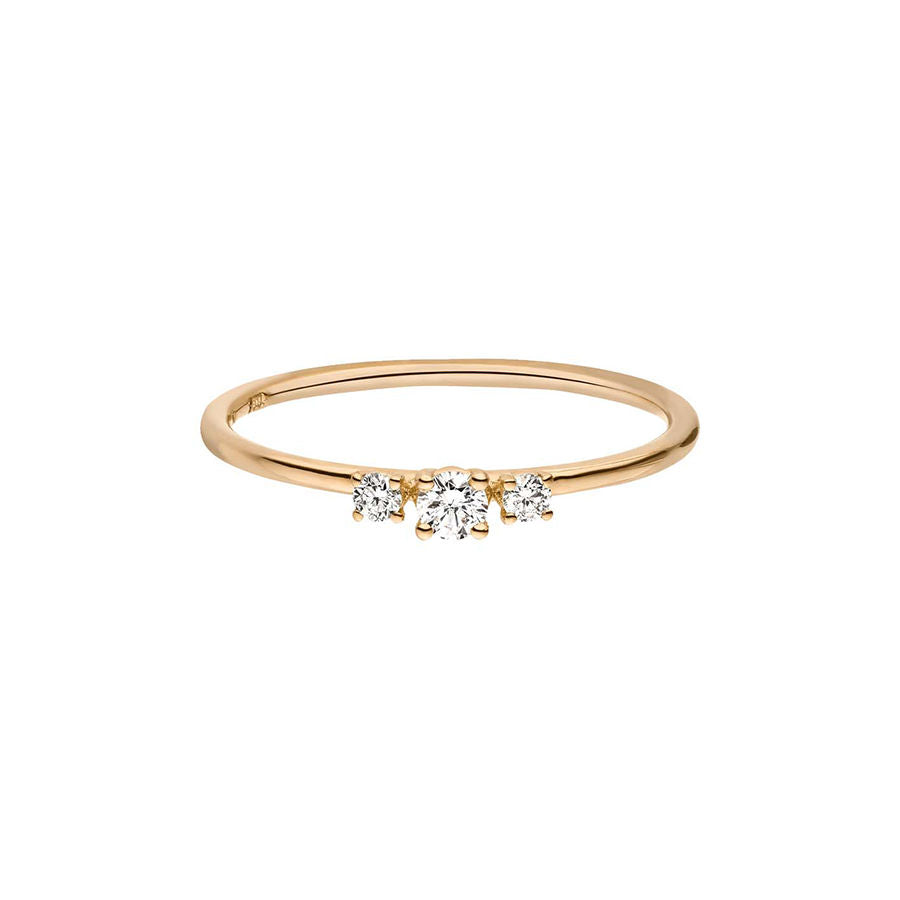 Wilderness Trilogie Goldring aus 18K mit Labordiamanten