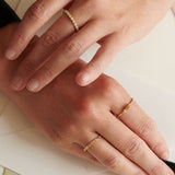 Wilderness Trilogie 18K Guld Ring m. Hvide & Gule Lab-Grown Diamanter