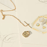 World Gold Day Bi 18k Guld Halskæde w. Diamant