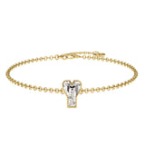 Armbånd med bogstavet Y i 18K guld, Rosaguld eller Hvidguld m. en solitaire-Lab-Grown Diamant