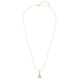 Alphabet 18K Gold, Rosegold or Whitegold Inital A Pendant w. Solitaire Lab-Grown Diamond