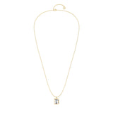 Alphabet 18K Gold, Rosegold or Whitegold Inital B Pendant w. Solitaire Lab-Grown Diamond