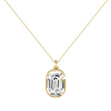 Alphabet 18K Gold, Rosegold or Whitegold Inital G Pendant w. Solitaire Lab-Grown Diamond