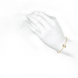 Alphabet Initial I 18K Gold, Rosegold or Whitegold Bracelet w. Solitaire Lab-Grown Diamond