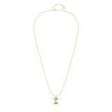 Alphabet 18K Gold, Rosegold or Whitegold Inital I Pendant w. Solitaire Lab-Grown Diamond