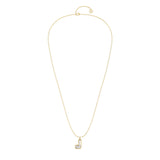 Alphabet 18K Gold, Rosegold or Whitegold Inital J Pendant w. Solitaire Lab-Grown Diamond