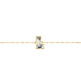 Armbånd med bogstavet »L« i 18 karat guld, Rosaguld eller Hvidguld m. en solitaire-Lab-Grown Diamant