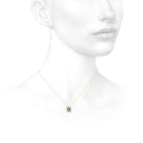 Alphabet 18K Gold, Rosegold or Whitegold Inital M Pendant w. Solitaire Lab-Grown Diamond