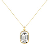 Alphabet 18K Gold, Rosegold or Whitegold Inital O Pendant w. Solitaire Lab-Grown Diamond
