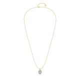Alphabet 18K Gold, Rosegold or Whitegold Inital O Pendant w. Solitaire Lab-Grown Diamond