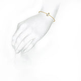 Armbånd med bogstavet P i 18K guld, Rosaguld eller Hvidguld m. en solitaire-Lab-Grown Diamant, fremstillet i laboratoriet