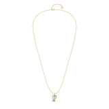 Alphabet 18K Gold, Rosegold or Whitegold Inital P Pendant w. Solitaire Lab-Grown Diamond