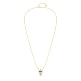 Alphabet 18K Gold, Rosegold or Whitegold Inital T Pendant w. Solitaire Lab-Grown Diamond
