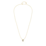 Alphabet 18K Gold, Rosegold or Whitegold Inital V Pendant w. Solitaire Lab-Grown Diamond