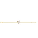 Armbånd med bogstavet V i 18K guld, Rosaguld eller Hvidguld m. en Lab-Grown Diamant