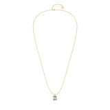 Alphabet 18K Gold, Rosegold or Whitegold Inital X Pendant w. Solitaire Lab-Grown Diamond
