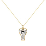 Alphabet 18K Gold, Rosegold or Whitegold Inital Y Pendant w. Solitaire Lab-Grown Diamond