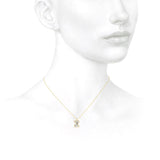 Alphabet 18K Gold, Rosegold or Whitegold Inital Z Pendant w. Solitaire Lab-Grown Diamond