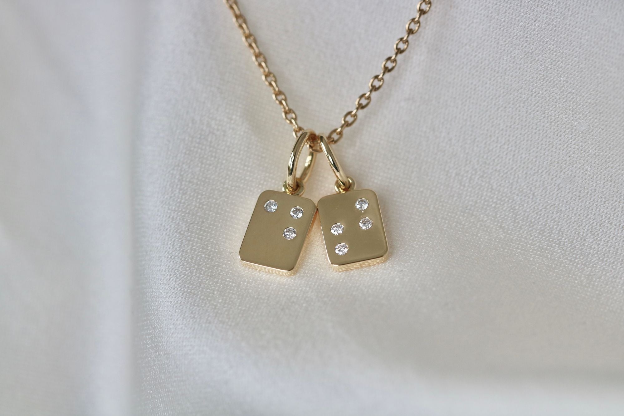 My Secret D 18K Gold Pendant w. Diamonds