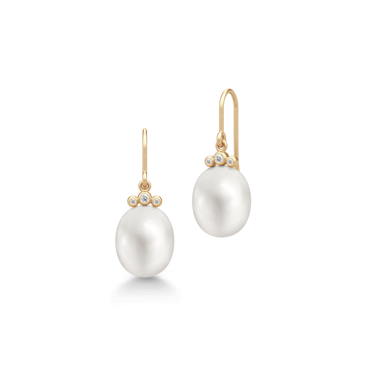 Lovina 14K Gold Ohrringe w. Diamanten & Perle