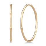 Bamboo Dangle 14K Gold Earrings