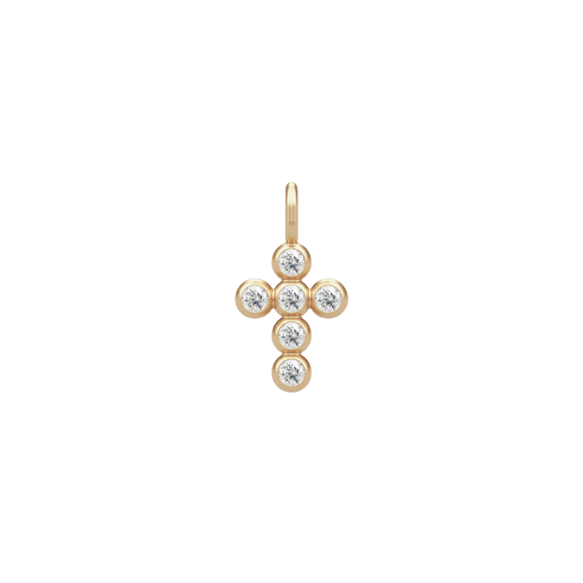Cross 14K Gold Pendant w. Diamonds