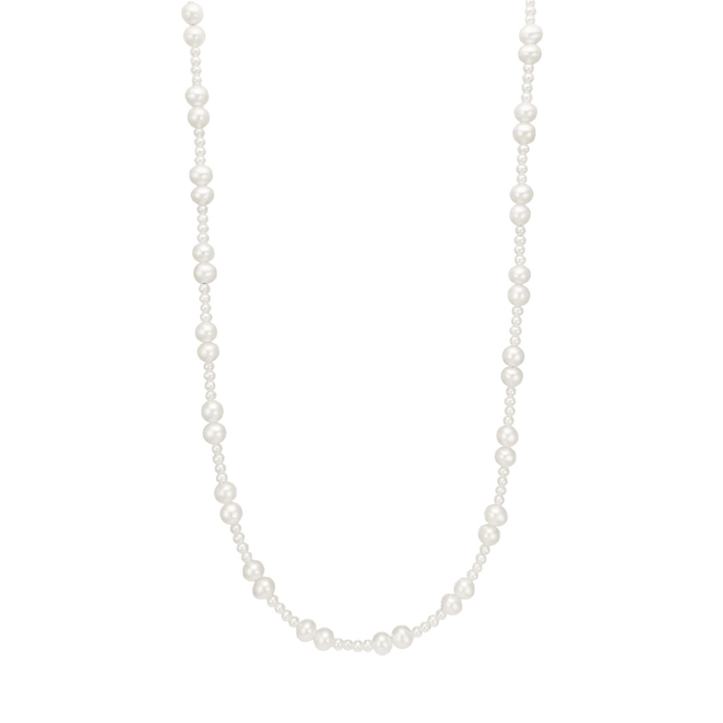 Eden 14K Guld Halskæde m. Hvide Perler