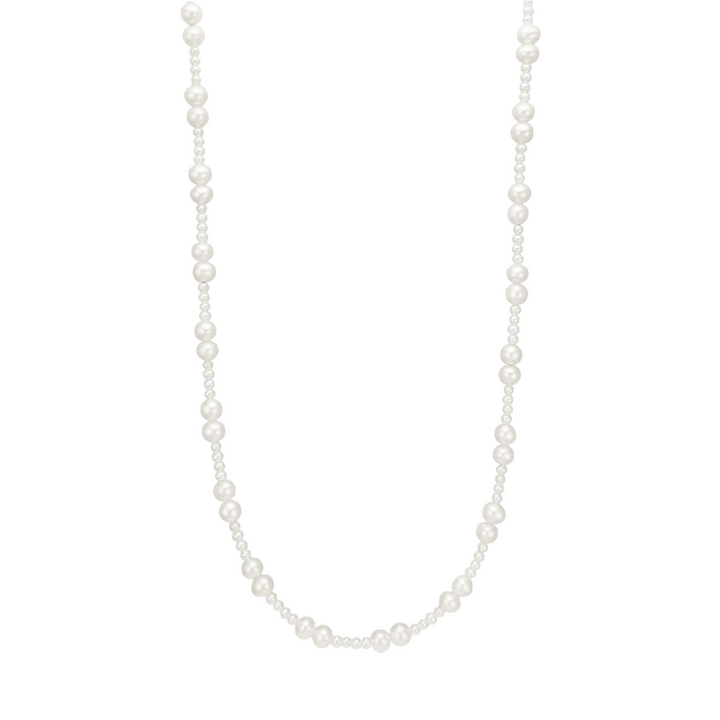 Eden 14K Guld Halskæde m. Hvide Perler