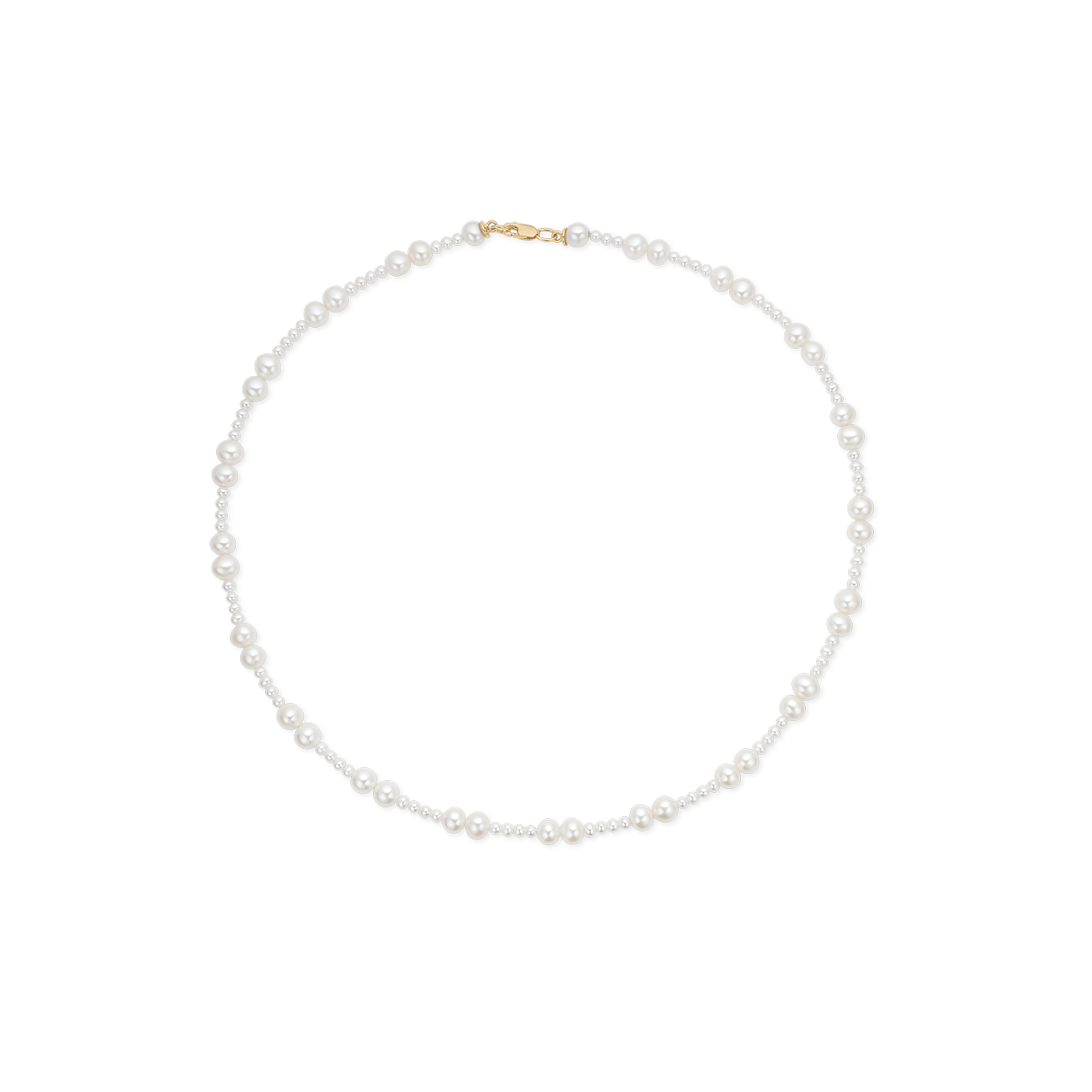 Eden 14K Gold Necklace w. White Pearls