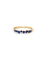 Safir Cluster Band 14K Guld Ring