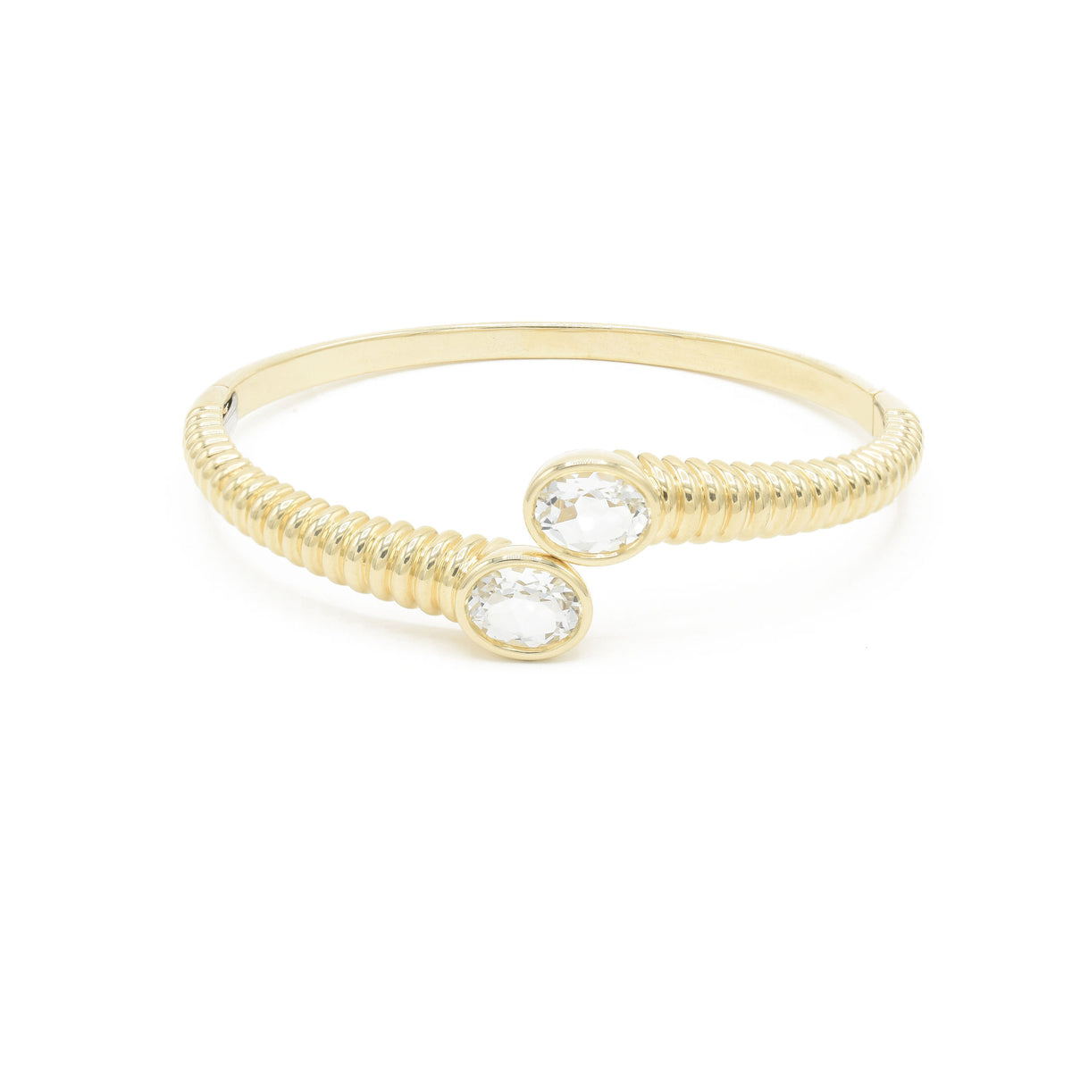 Twisted Sister 14K Gold Bracelet w. Topazes