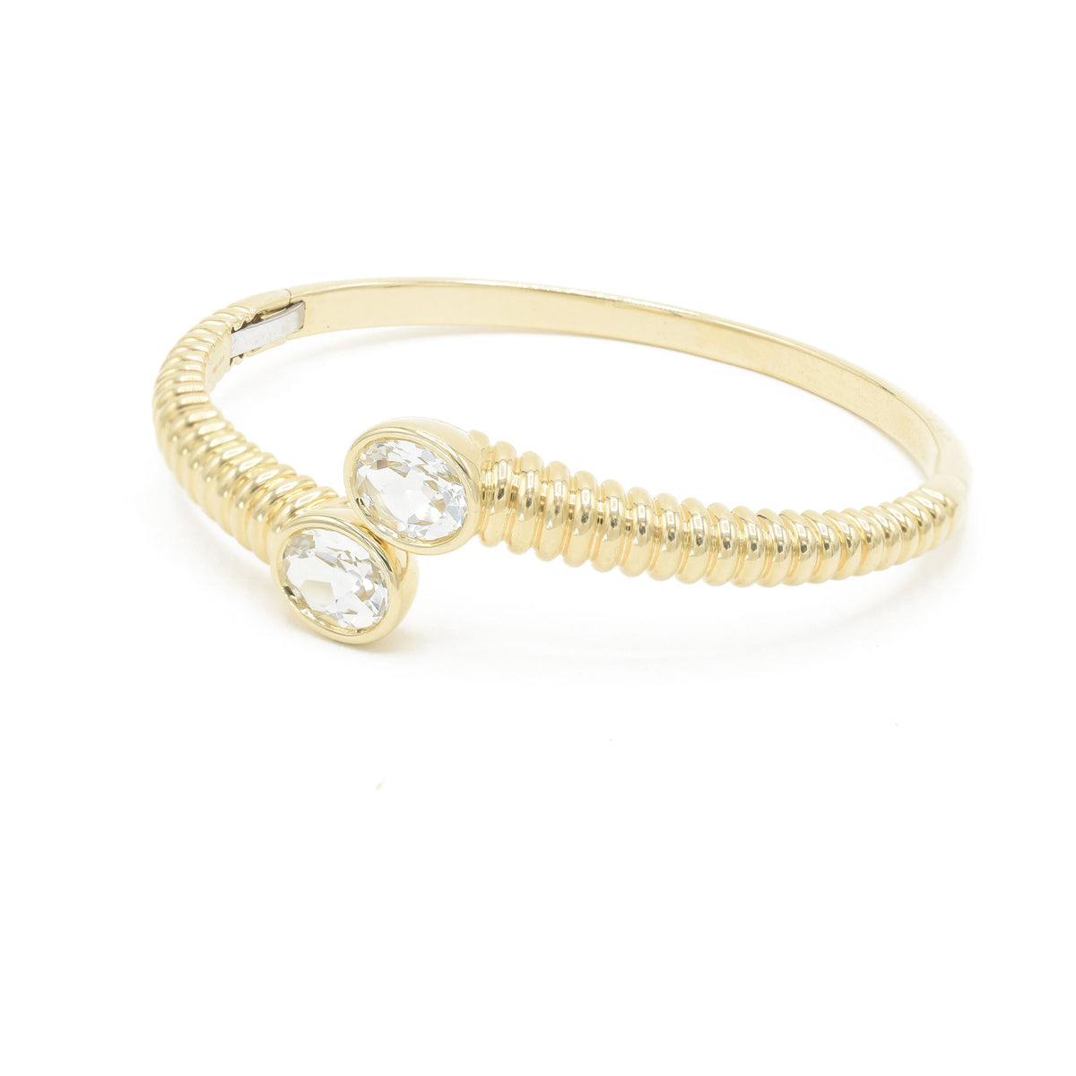 Twisted Sister 14K Gold Bracelet w. Topazes