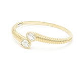 Twisted Sister 14K Gold Bracelet w. Topazes