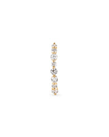 Brilliant Round Suspender 14k gold Earring w.Lab-Grown Diamonds