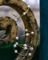 Luxurious Wrap 18K Gold Bracelet w. Akoya Pearls