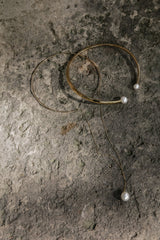 Open gestaltet 18k Gold CHOKER W. Süßwasserperlen