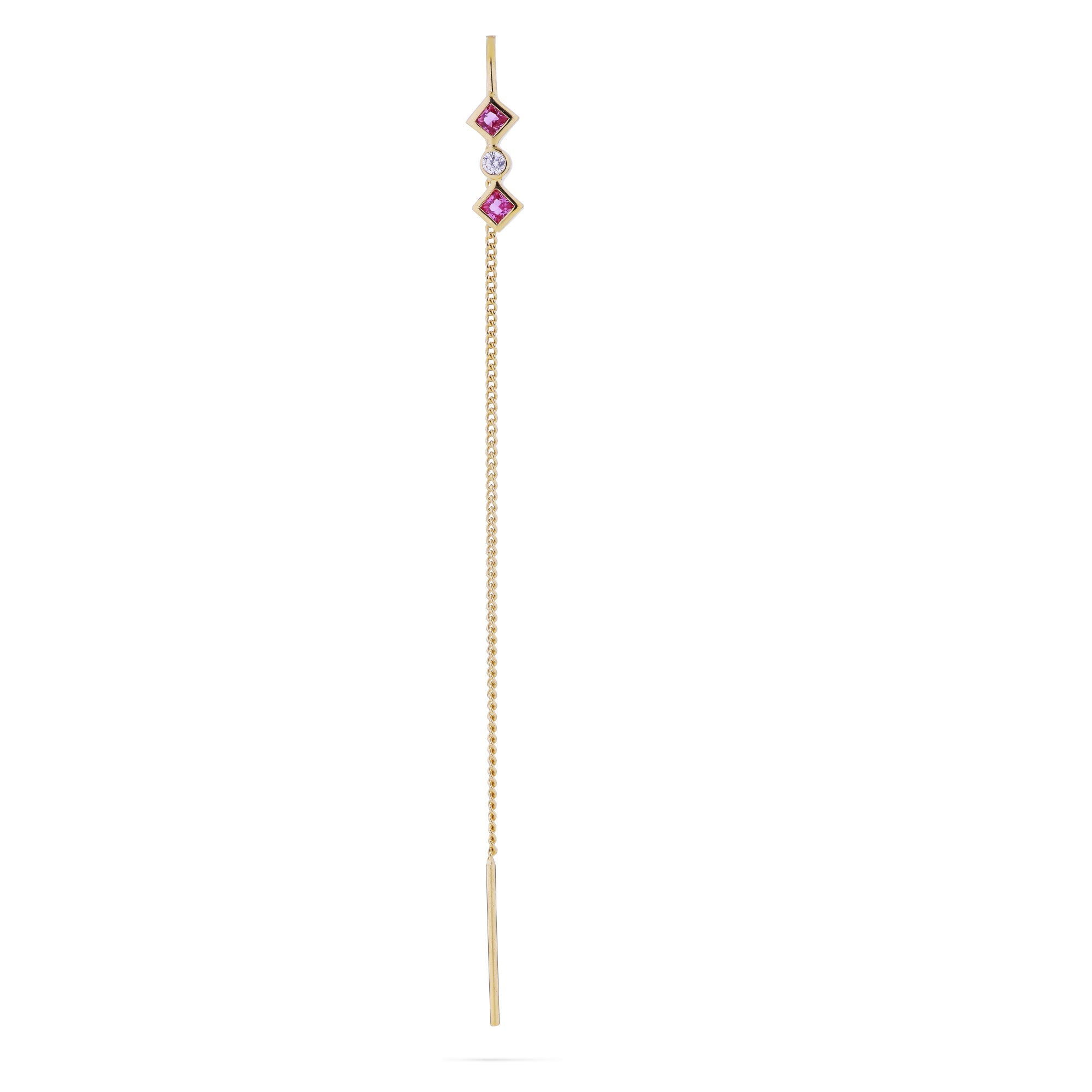 Zalora Pink 14K Gold Plated Earring w. Zirconia