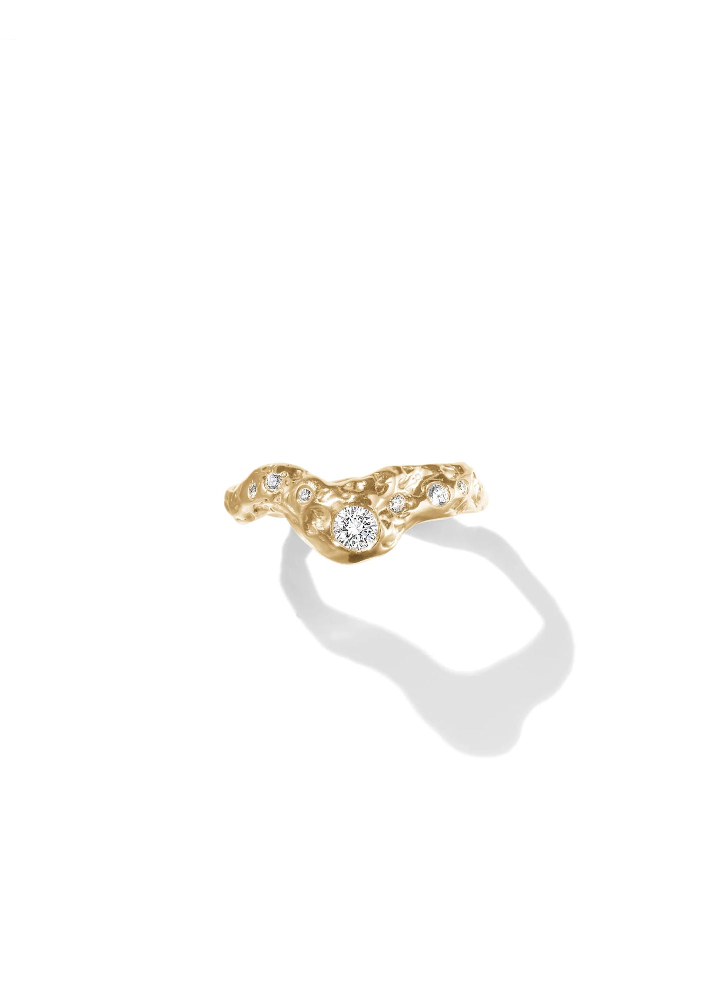 Orabelle Celestial 14K Gold Ring w. Diamonds