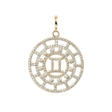 Zodiac Pavé Gemini 18K Gold or Whitegold Pendant w. Diamonds