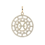 Zodiac Pavé Pisces 18K Gold or Whitegold Pendant w. Diamonds