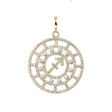 Zodiac Pavé Sagittarius 18K Gold or Whitegold Pendant w. Diamonds