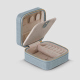 Raw Silk Blue Jewellery box